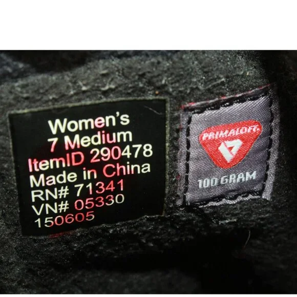 LL Bean Black Suede Pull On Side Zip Insulated Mid Calf Winter Boots Size 7 M - Picture 7 of 9